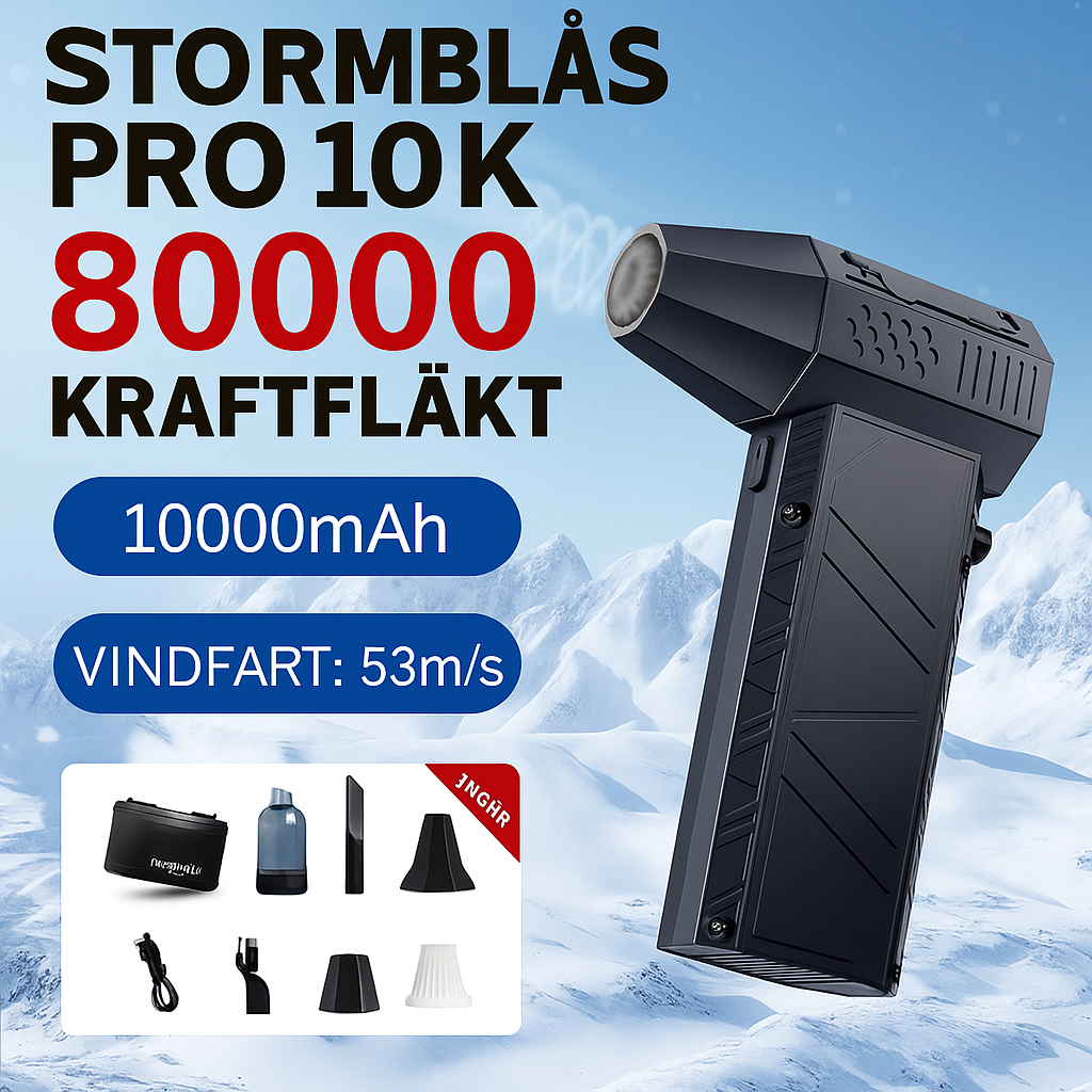 StormBlås Pro 800K - Kraftig turbofläkt!